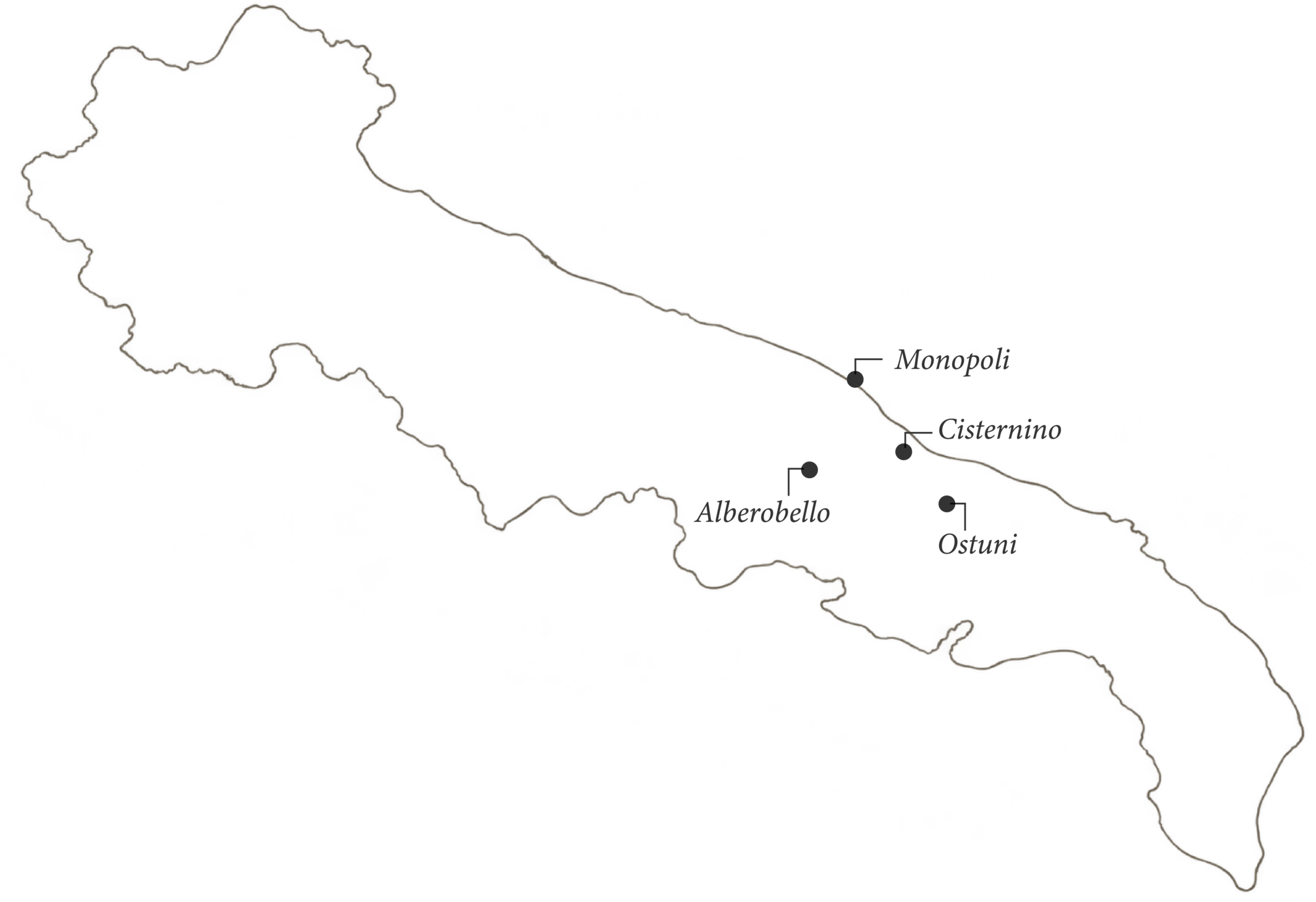 Map of Puglia